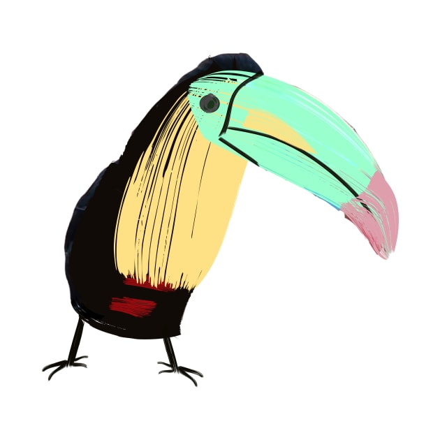 Funny Tropical Bird Toucan by technotext