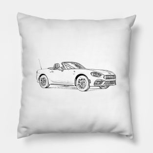 Abarth 124 Wireframe Pillow