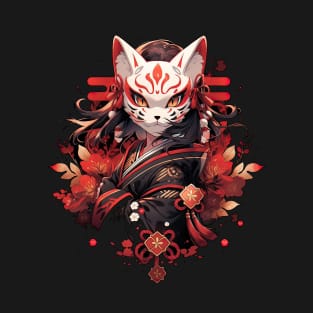 Warrior with a cat mask T-Shirt