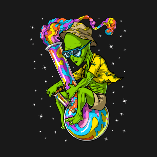 Space Alien Weed Bong T-Shirt