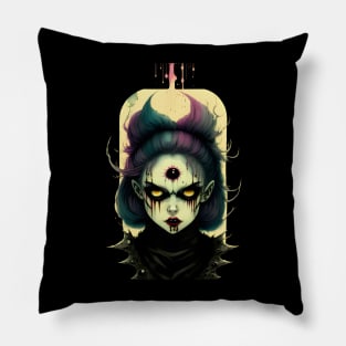 Cyclops Horror Girl Fantasy Pillow