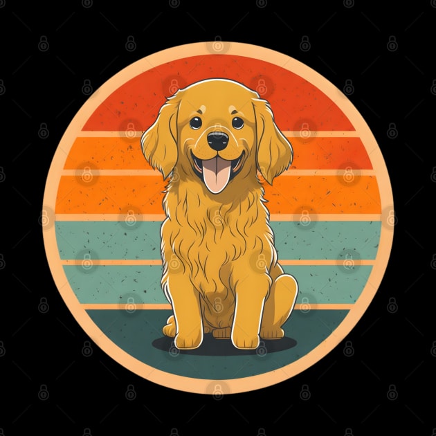 Chibi Golden Retriever Vintage by starryskin