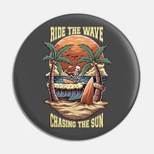 RIDE THE WAVE Pin