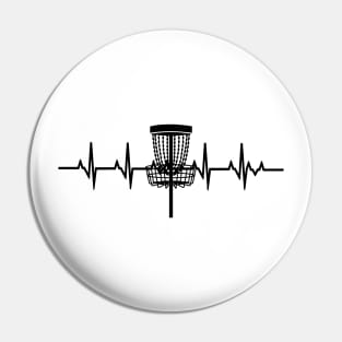 'Heartbeat Disc Golfing' Awesome Golfing Gift Pin