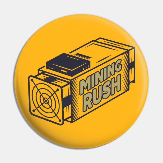 Bitcoin Mining Rush Pin by Crypto Tees