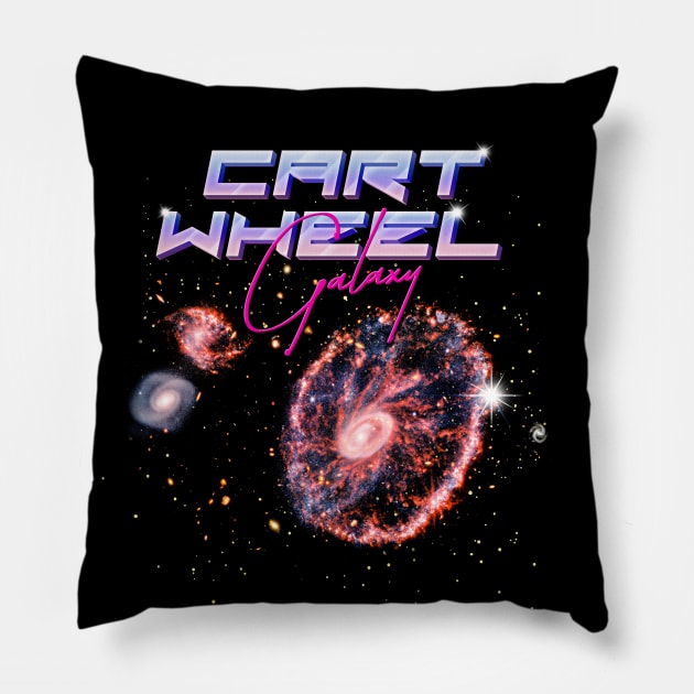 The James Webb Space Telescope Cartwhell galaxy Pillow by opippi