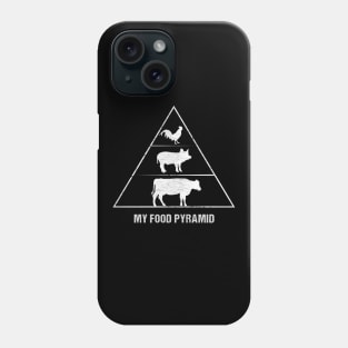 Meat Lover Tee My Food Pyramid Phone Case