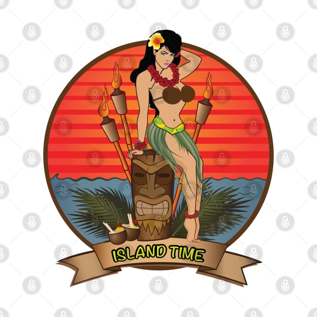 Hula Girl on Island Time by PauHanaDesign