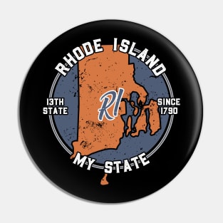 Rhode Island My State Patriot State Tourist Gift Pin