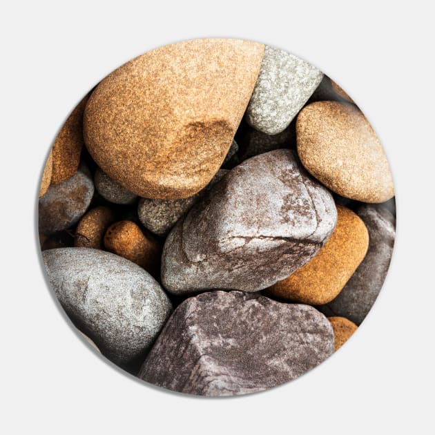 Volcanic Cobble Stones Pin by textural