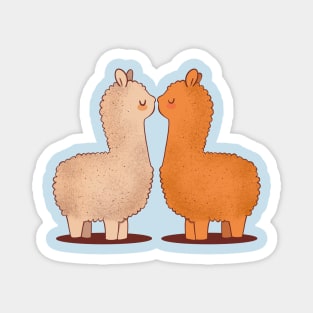 Cute Alpaca couple for Valentines Day Magnet