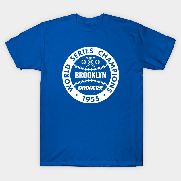 deadmansupplyco Brooklyn Dodgers - 1955 World Series Champions (White) T-Shirt