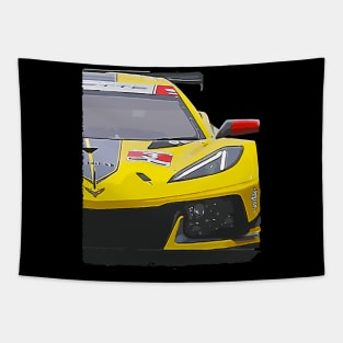 C8.R Corvette C8 Racecar Supercar Sportscar Tapestry