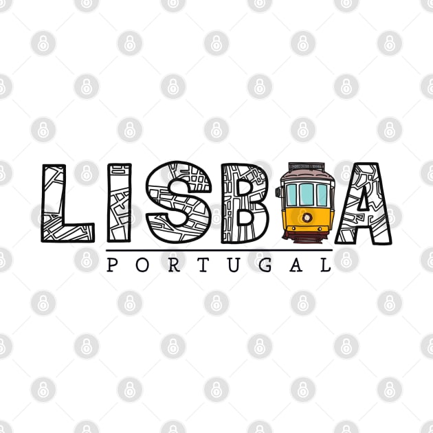 Lisbon citymap by Claudia-Brueggen