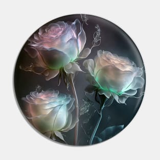 Iridescent pastel roses Pin