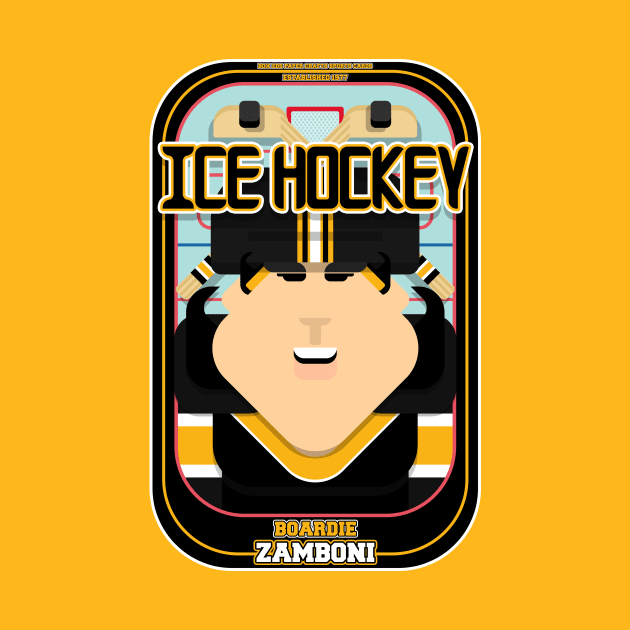 Ice Hockey Black and Yellow - Boardie Zamboni - Amy version by Boxedspapercrafts