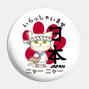 Sushi Chef Cat Pin