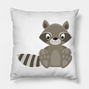 Raccoon cute baby animals Pillow