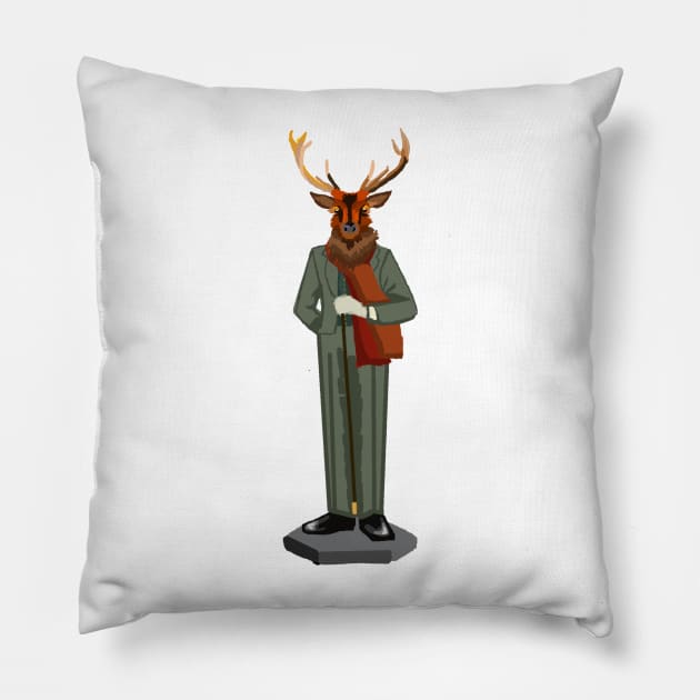 Sir Hubertus Pillow by HappyRandomArt