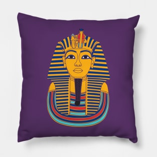 Tutankhamun mask colorful technique Pillow