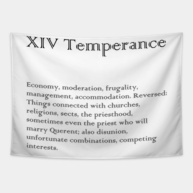 Temperance Tarot Arcana meaning Tarot Tapestry TeePublic