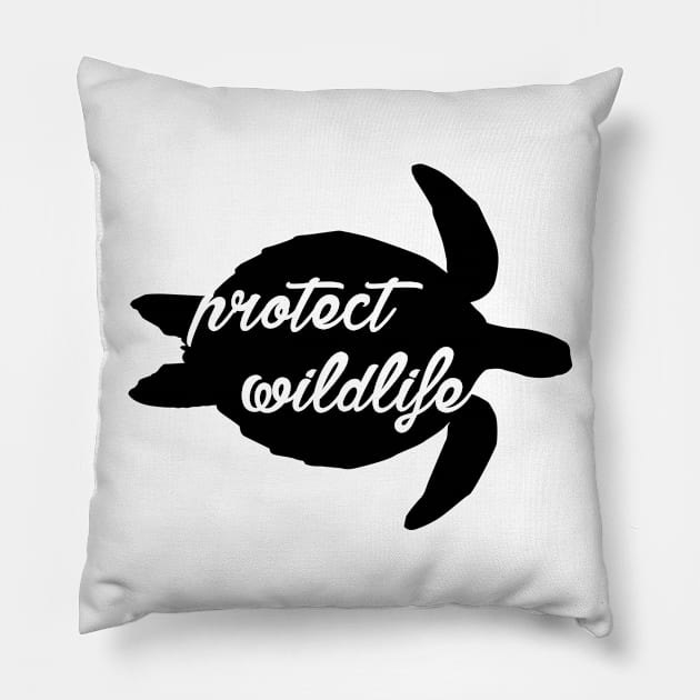 protect wildlife - sea turtle Pillow by Protect friends