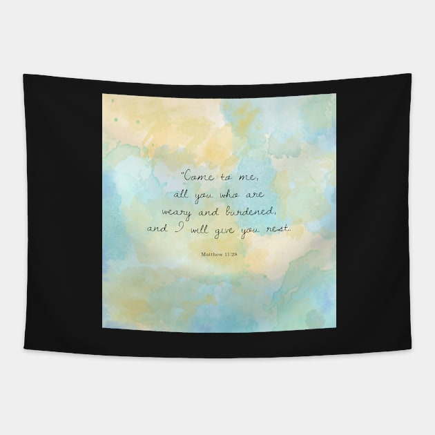 Matthew 11:28 Tapestry by StudioCitrine