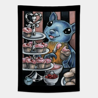 Bat With Cupcakes Tapestry