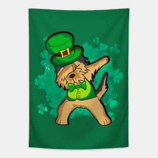 Irish Terrier Dabbing Dog St Patricks Day Tapestry