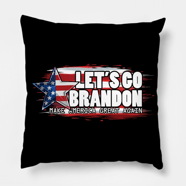 lets go brandon- make america great again Pillow by Suarezmess