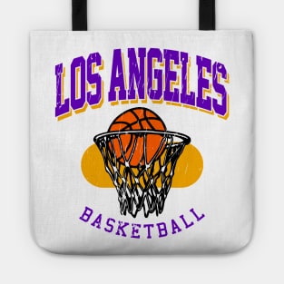 Vintage Los Angeles Basketball Tote