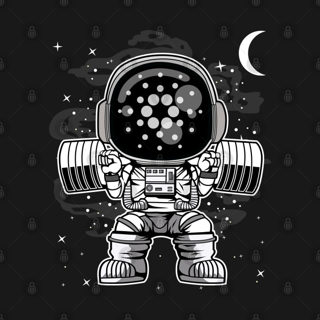 Astronaut Lifting Cardano ADA Coin To The Moon Crypto Token Cryptocurrency Blockchain Wallet Birthday Gift For Men Women Kids by Thingking About