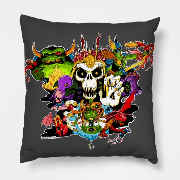 Tomb of the Unknown Evils Pillow by AlexRobinsonStuff