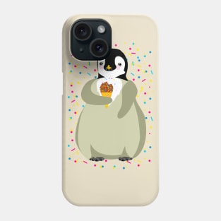 Cute penguin eating ice cream Phone Case