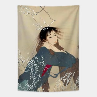 Ukiyo-e Japanese Winter Dream Tapestry