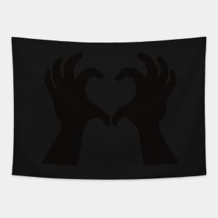 Cute sticker with Hands making the sign of love, a heart Tapestry