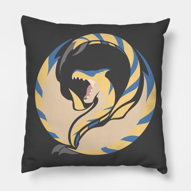 Roaring Wyvern - Tigrex Pillow by kinokashi