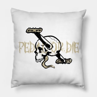 Pedal or Die Skull Cycling Graphic Pillow