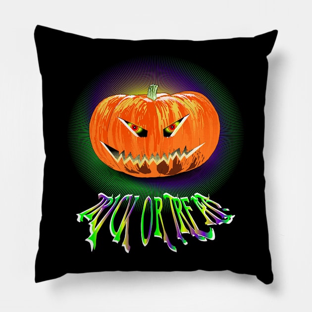 TRICK OR TREAT Pillow by KARMADESIGNER T-SHIRT SHOP