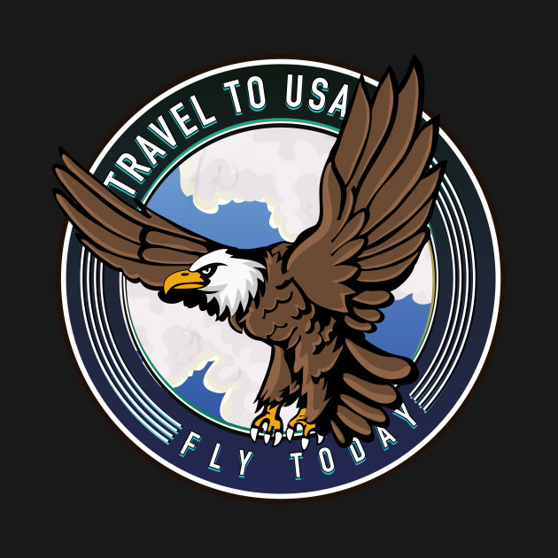 Travel to USA - Fly today travel logo by nickemporium1