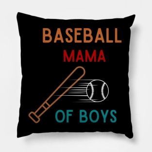 Baseball Mama Of Boys Pillow