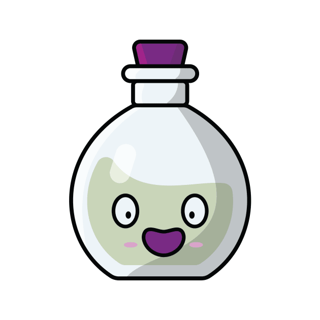 Potion Bottle with Cartoon Character by AlviStudio