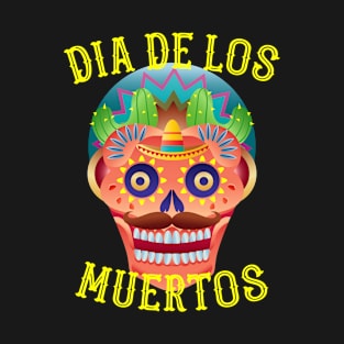 Colorful Dia de los Muertos Sugar Skull T-Shirt