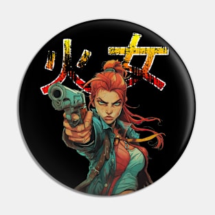 fire woman Pin