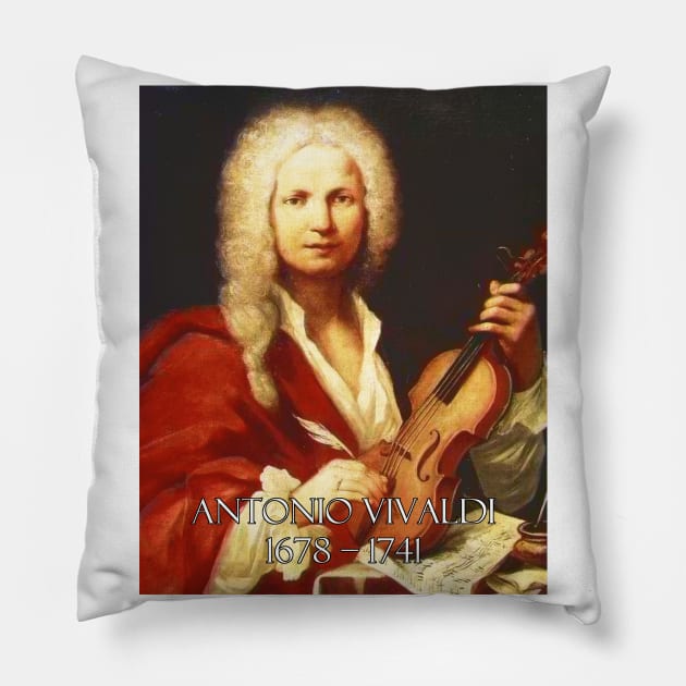 Great Composers: Antonio Vivaldi Pillow by Naves