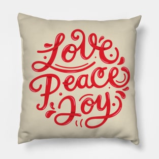 Love Peace Joy Pillow