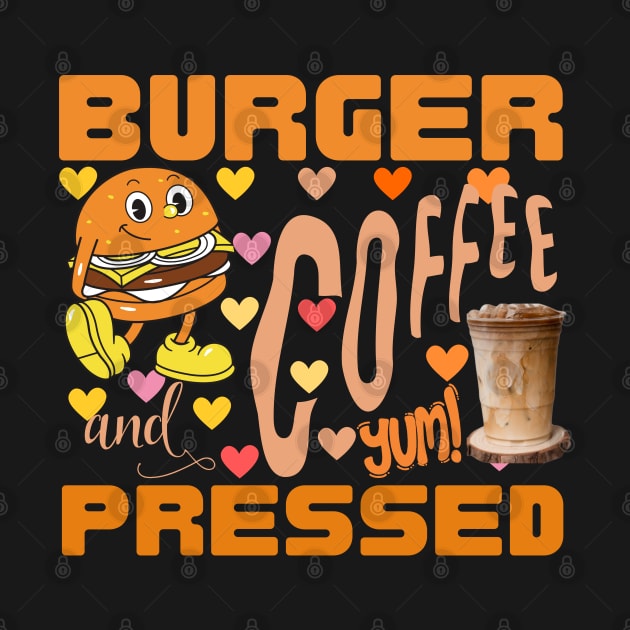 Burger Cartoon Character and Coffee by Praizes