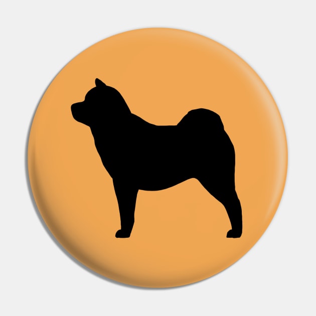 Smooth Chow Chow Silhouette Pin by Coffee Squirrel