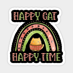 Happy cat happy time Magnet