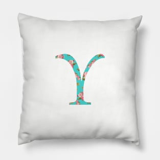 Upsilon Rose Letter Pillow